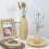 2Stk DIY Holz Vase Hellgelb Schön Für Zuhause 2
