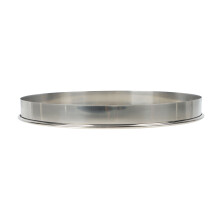Heat-Resistant Silver Pizza Ring for Home Baking Tool