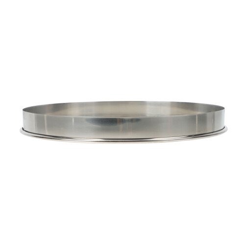 Heat-Resistant Silver Pizza Ring for Home Baking Tool
