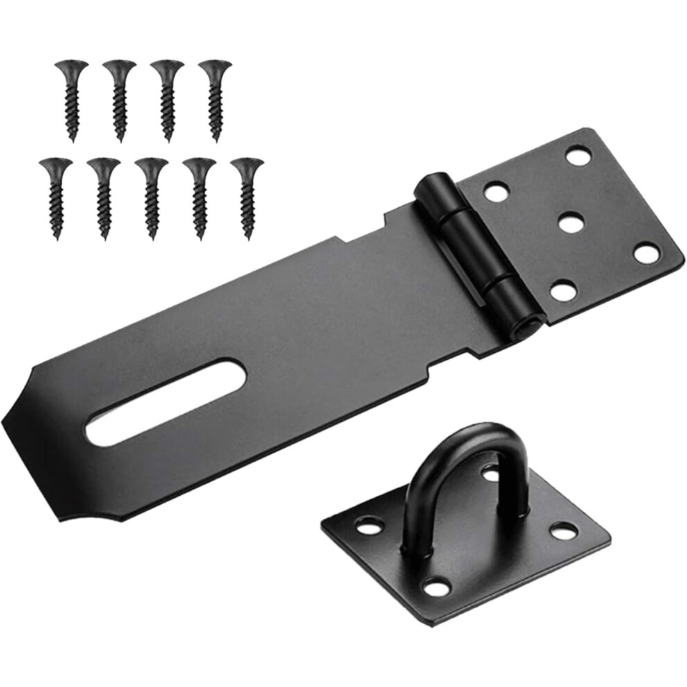 Shed Door Latch Hasps 4-Inch Heavy-Duty Stainless Steel Hasp And Staple, Padlock Hasps For Cabinets, Pet Cages, Gates 9016109272973