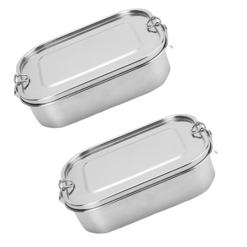2Stk Lunchbox Mit Verschluss Für Schule Camping