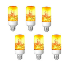 (3 PCS) LED Flame Effect Fire Light Bulb E26-E27 Base 4 Modes with Upside Down Effect Halloween Christmas At