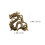 3Pcs Durable Brass Dragon Key Ring DIY Pendant Creative Hanging Decor 2