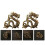 3Pcs Durable Brass Dragon Key Ring DIY Pendant Creative Hanging Decor 4