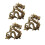 3Pcs Durable Brass Dragon Key Ring DIY Pendant Creative Hanging Decor 8