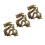 3Pcs Durable Brass Dragon Key Ring DIY Pendant Creative Hanging Decor 6