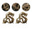 3Pcs Durable Brass Dragon Key Ring DIY Pendant Creative Hanging Decor 5