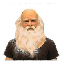 (A) Christams Mask Santa Claus Full Head Latex Mask Face Human Mask Cosplay