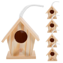 5 . Holzimitation Mini Anhänger Für Garten