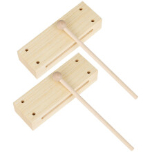 2 Sets Percussion Instrument Holzblockinstrumente Mit Schlägel