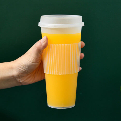 50Stk Transparente Kaffeehüllen Einweg Flaschenhüllen 1