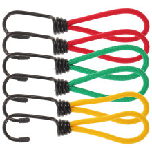 6Stück Elastisches Campingzelt Befestigungsseil Mit Haken Und Schnalle