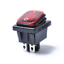 Rocker Tastschalter On-Off-On 4 12 V Dc Led Rot