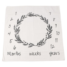 Baby Monthly Milestone Blanket 100x100cm Soft Colorful Baby Photo Prop