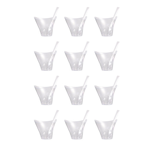50 Stk. Kunststoff Mousse Transparent Für Pudding, , Eiscreme