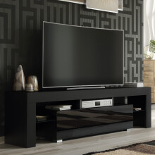 TV Unit 160cm Creative Furniture - Black Gloss Doors