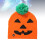 2Pcs Halloween Glowing Knitted Beanie Hat Pumpkin Pattern 3