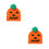 2Pcs Halloween Glowing Knitted Beanie Hat Pumpkin Pattern 9