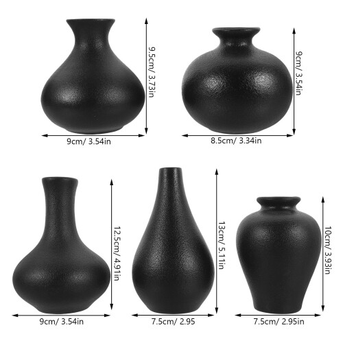 5Pcs Ceramic Flower Vase Decorative Arrangement Bottle 1
