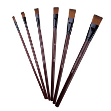 12Stk Nylon Haarbürsten Flacher Für Aquarell Und Ölmalerei
