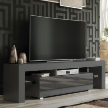 TV Unit 160cm Creative Furniture - Dark Grey Gloss Doors