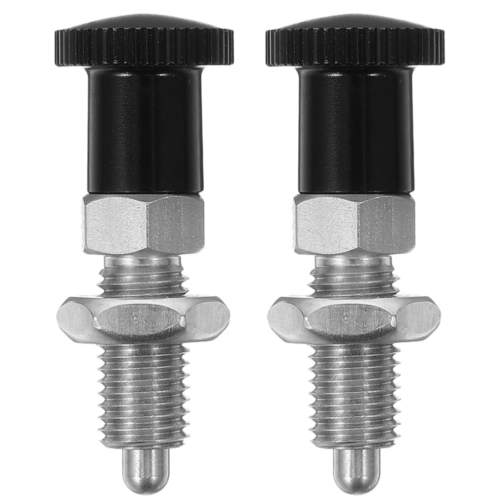 2Pcs Stainless Steel Self Locking Spring Plunger With Knob 031049611896