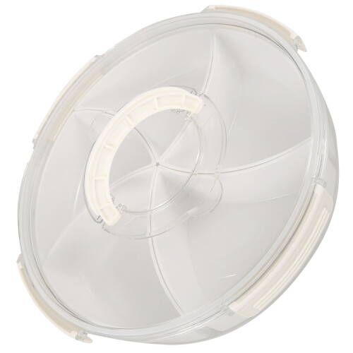 2Pcs Lidded Snack Platter With Compartments For Nuts Candies Party Use