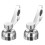 2 Pcs Stainless Steel Egg Topper Practical Kitchen Gadget Silver 3