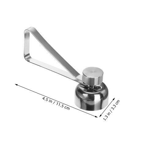 2 Pcs Stainless Steel Egg Topper Practical Kitchen Gadget Silver 1