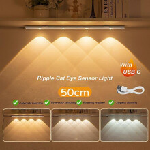 (50cm) LED Motion Sensor USB Recharging Ultra Thin Night Light Wireless LED Wine cooler Light For Kitchen Cabinet Wardrobe Indoor Light