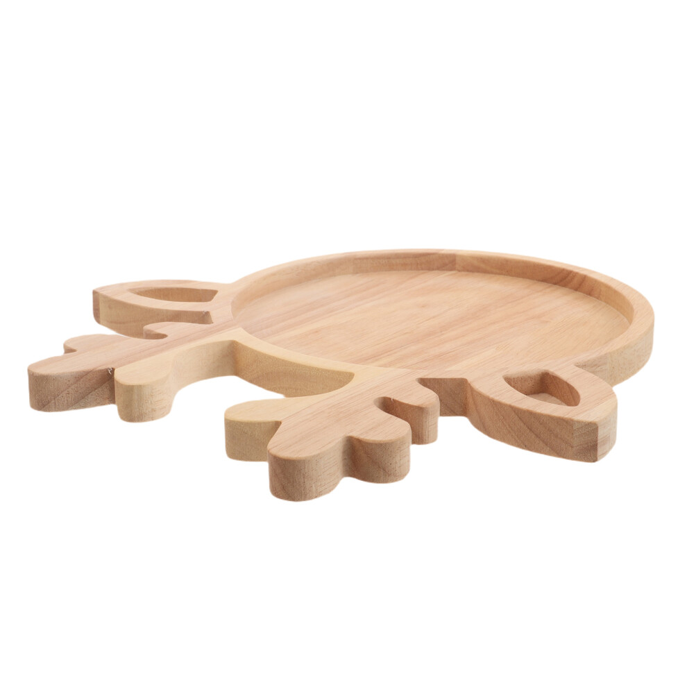 Wood Christmas Serving Platter With Antler Design Round Food Plate-image-OPC-PKWSSGT-NEW
