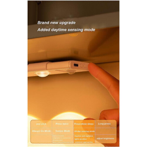 (40cm) LED Motion Sensor USB Recharging Ultra Thin Night Light Wireless LED Wine cooler Light For Kitchen Cabinet Wardrobe Indoor Light 2
