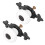 6 Pcs Zinc Alloy Cabinet Pull Bar with Ceramic Knob Black White 10