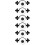6 Pcs Zinc Alloy Cabinet Pull Bar with Ceramic Knob Black White 8