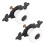 6 Pcs Zinc Alloy Cabinet Pull Bar with Ceramic Knob Black White 11
