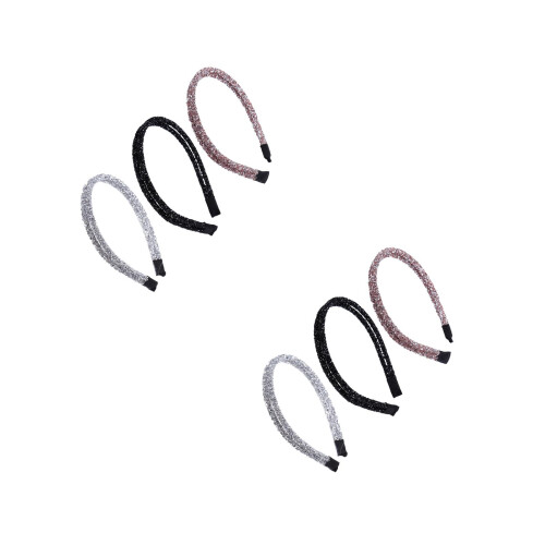 6 Pcs Hoops Wedding Party Rhinestone Headbands 2