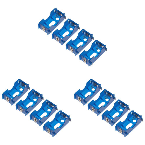 12 Pcs Plastic D-Cell Battery Holder Series Or Parallel Case Blue 2
