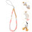 3Pcs Phone Charm Strap Moon Star Beaded Lanyard For Mobile 3