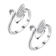 4 Pcs Adjustable Swan Shape Knitting Loop Premium Durable Ring