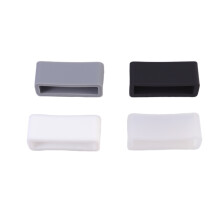 4Stk 22Mm Silikon Lünette Für Uhrenarmband Transparent Grau