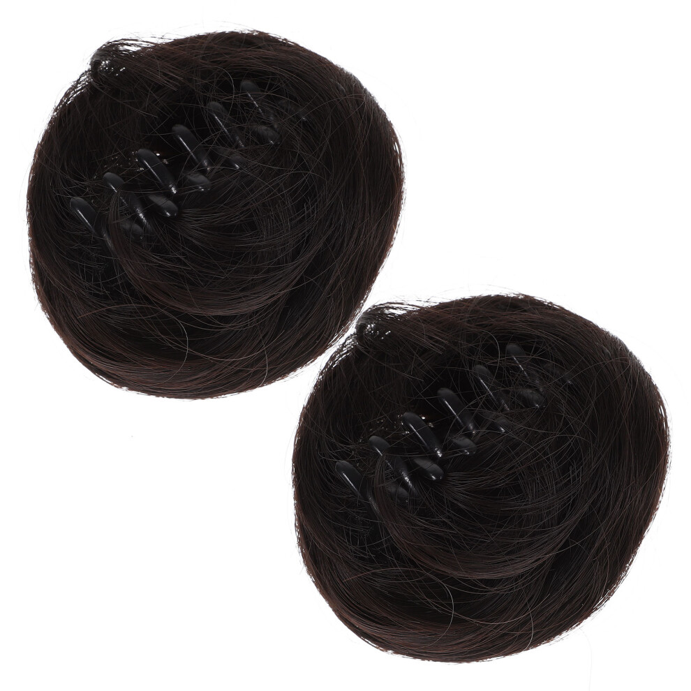 Artibetter 4 Pcs Clip On Hair Buns For Women And Girls Updo Ponytail Faux Bun