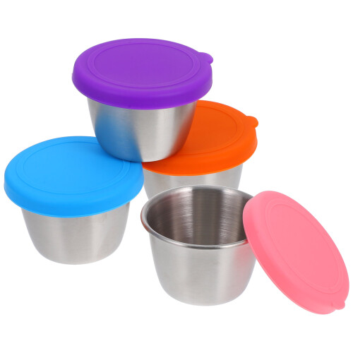 16 Pcs Dipping Cups With Dustproof Cover For Kitchen Use