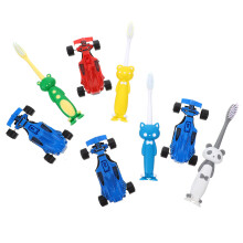 8 Sets Children Manual Toothbrush With Toy Cartoon Design