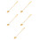5Pcs Stainless Steel Long Handle Coffee Mixing Spoon 5