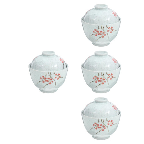 4 Sets Ceramic Stewing Pot With Lid For Household Use 2