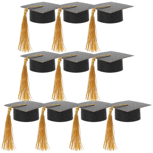 80 Pcs Mini Graduation Hat Goblet Covers 1