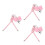 3Pcs Bow Phone Charm Keychain For Mobile Case And Bag Decoration 4