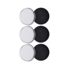 6 Pcs Round Iron Cosmetic Brush Dry Cleaning Box With Sponge