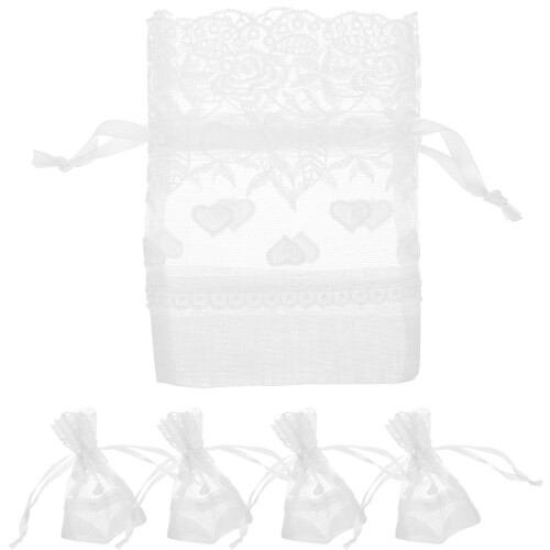 25Pièces Sacs Cadeaux Fête Filet Storage