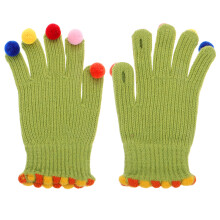 2 Pairs Women Knitted Thermal Gloves For Cold Weather Cycling